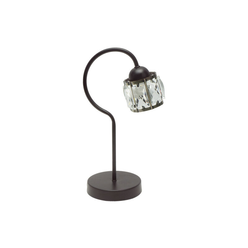 foto del prodotto lampada da tavolo noble 1xe14 marrone/pelle 35x13x20 cm