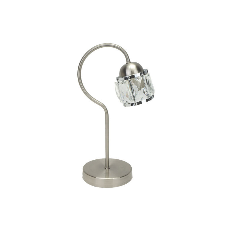 foto del prodotto lampada da tavolo noble 1xe14 nichel cromo 35x13x20 cm fabrilamp