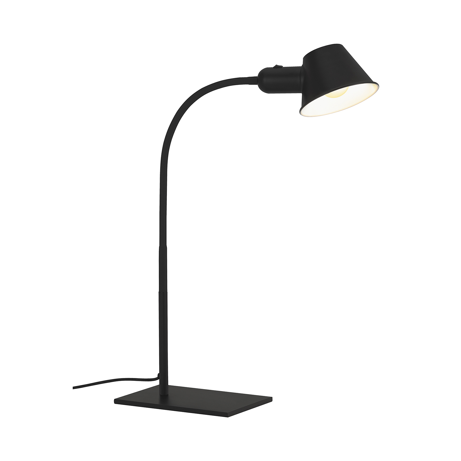 foto del prodotto lampada da tavolo nordico brello metallo nero 1 luce e27