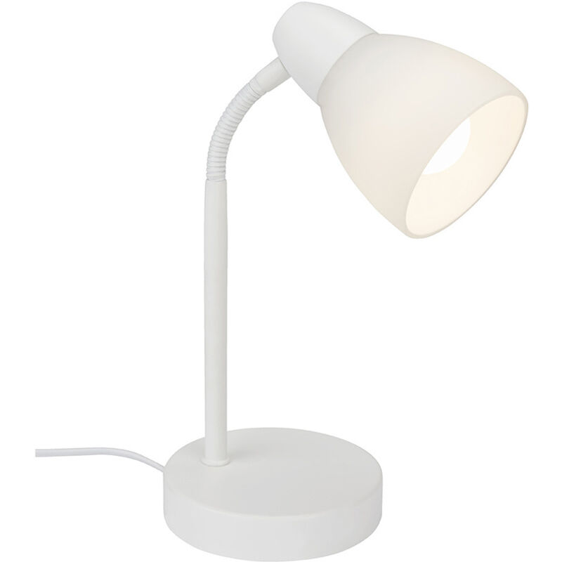 foto del prodotto lampada da tavolo nordico masani metallo bianco 1 luce e14