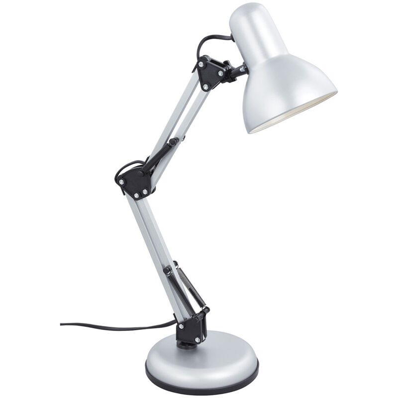 foto del prodotto lampada da tavolo nordico pixa metallo argento 1 luce e14