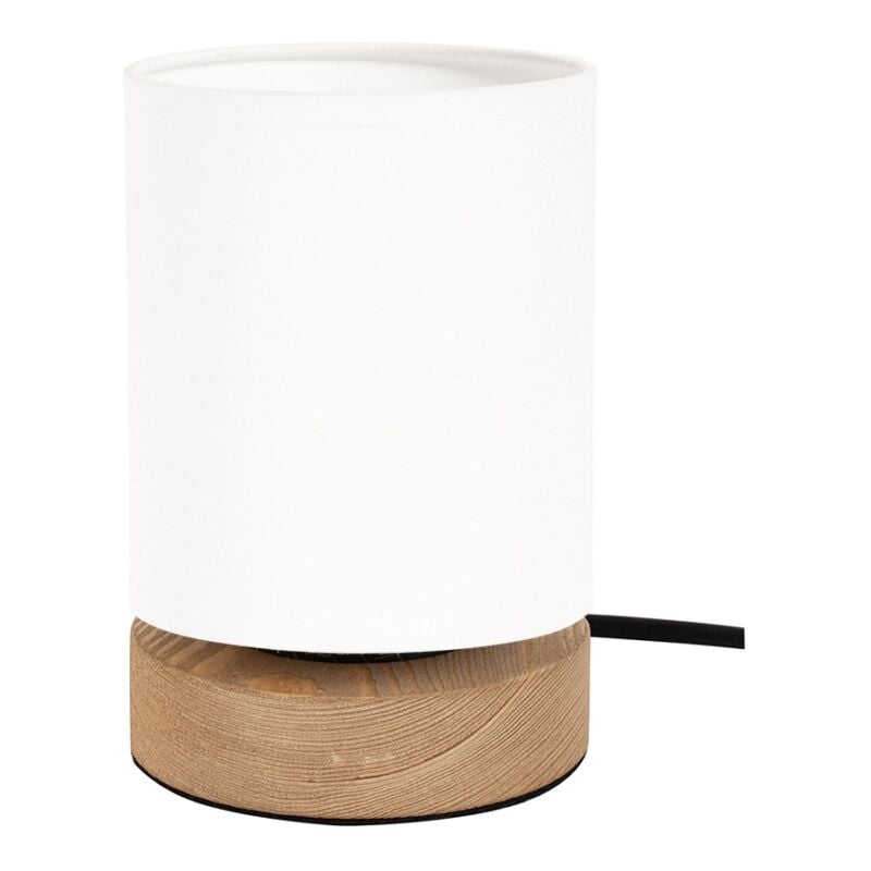 foto del prodotto lampada da tavolo onli kamo legno e tessuto, e27