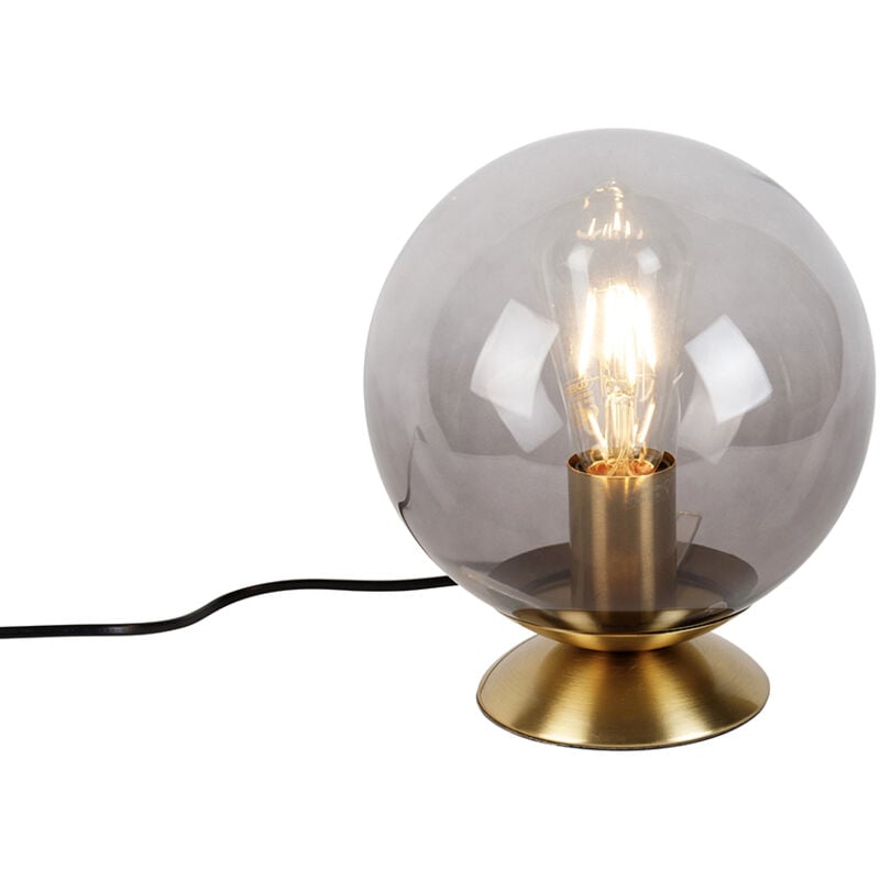 foto del prodotto lampada da tavolo pallon art d co vetro,acciaio oro ottone sfera max. 1 x watt qazqa