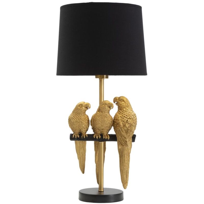 foto del prodotto lampada da tavolo pappagalli 30x62,5 cm in ferro e poliestere