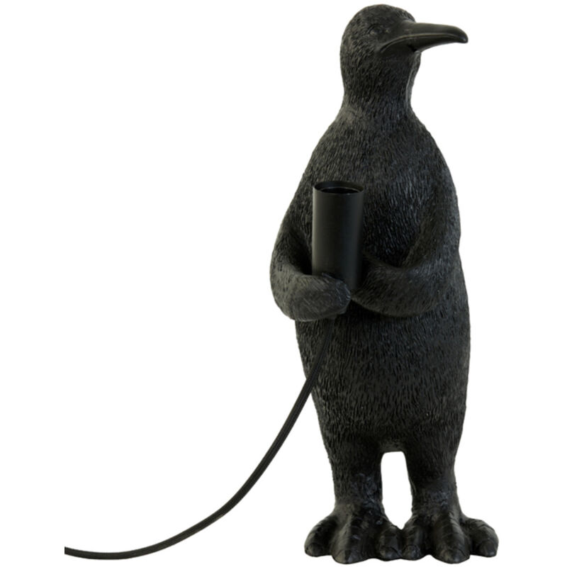 foto del prodotto lampada da tavolo penguin nero plastica light living