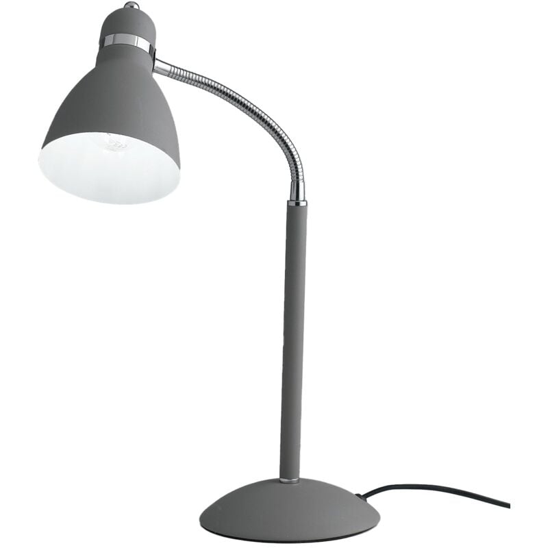 foto del prodotto lampada da tavolo people in metallo grigio con diffusore orientabile'