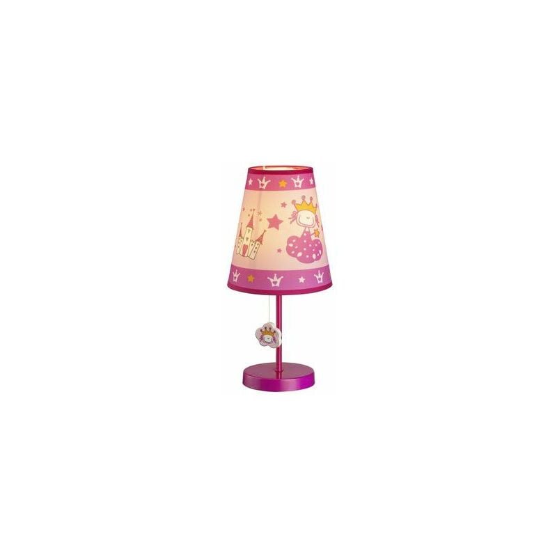 foto del prodotto lampada da tavolo per bambini rosa principessa