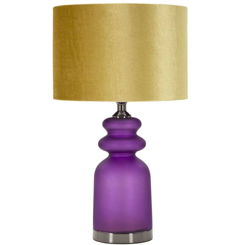 foto del prodotto lampada da tavolo pescaia, luce da scrivania , luminaria da ufficio, lampada da lavoro, 33x33 h58 cm, viola e oro dmora