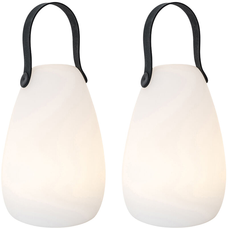 foto del prodotto lampada da tavolo pion moderno plastico bianco tondo non sostituibile led max. 1 x 2.4 watt qazqa