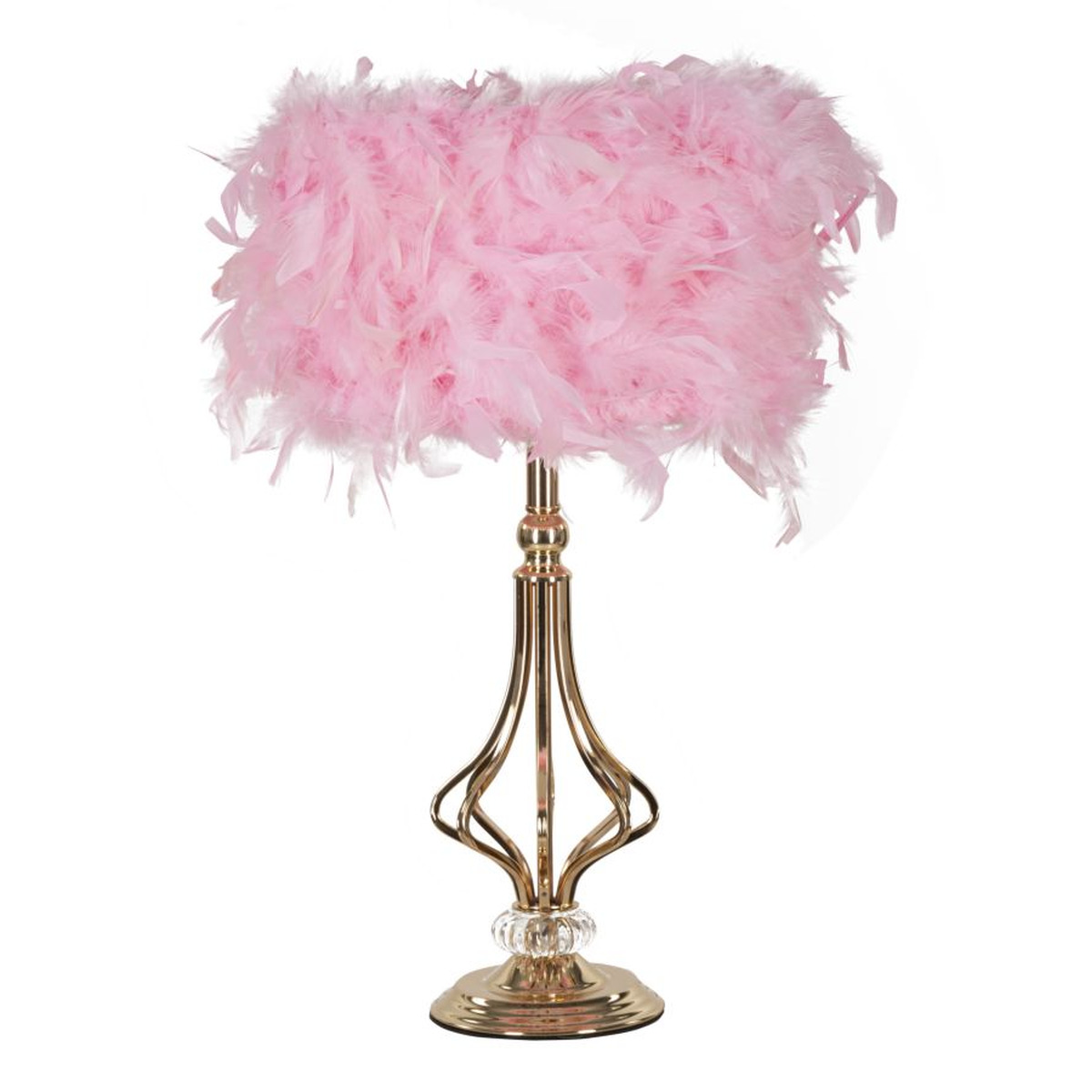 foto del prodotto lampada da tavolo piume 6, rosa, metallo, 25x25x54 cm, epikasa