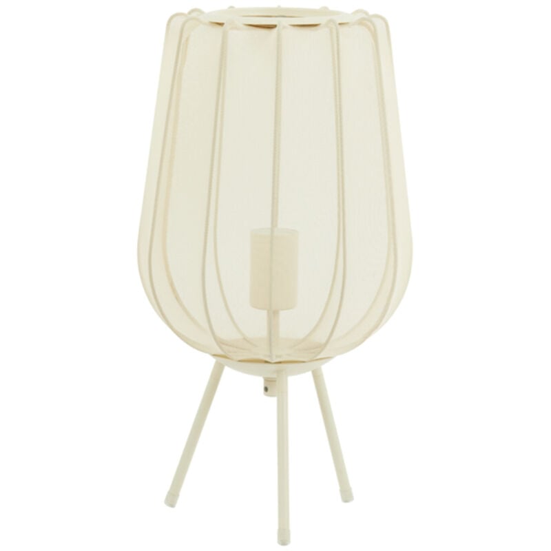 foto del prodotto lampada da tavolo plumeria beige bianco light living