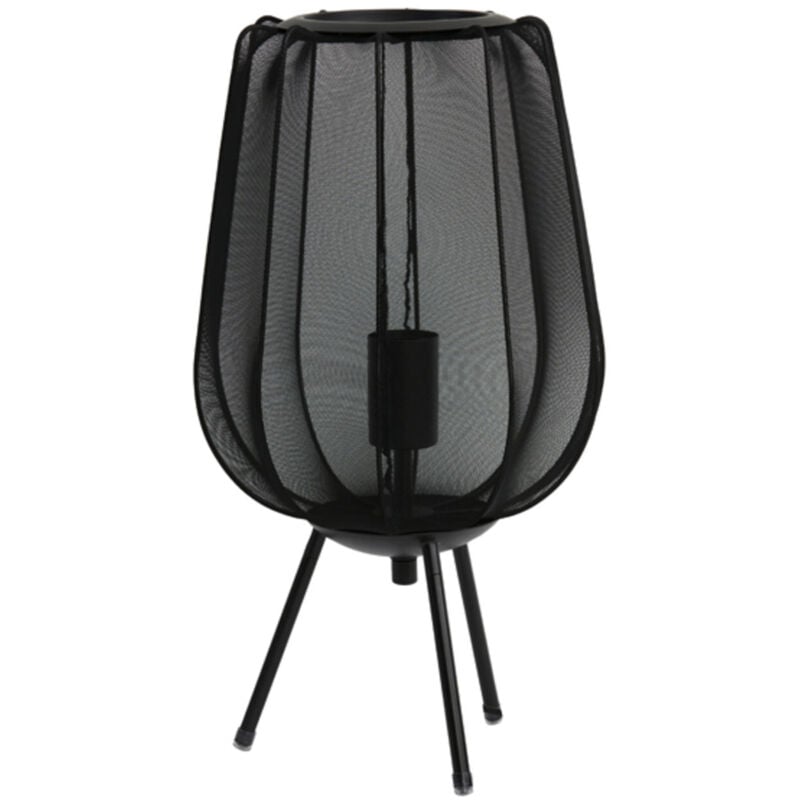 foto del prodotto lampada da tavolo plumeria nero poliestere light living