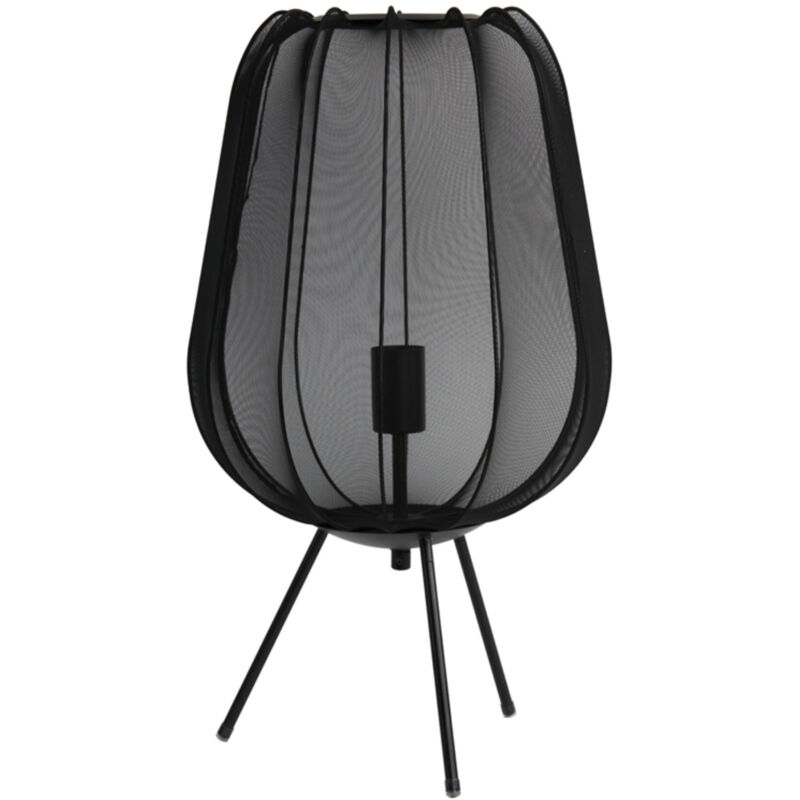 foto del prodotto lampada da tavolo plumeria nero poliestere light living