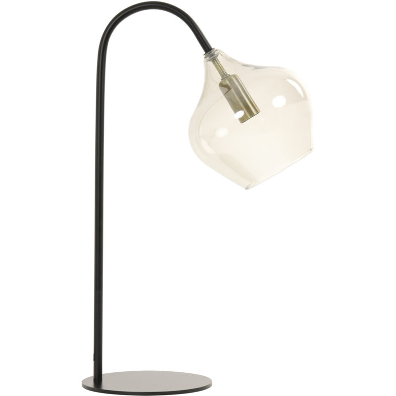 foto del prodotto lampada da tavolo rakel bronzo nero vetro light living