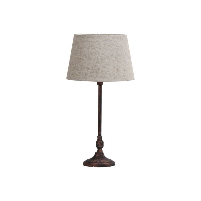 foto del prodotto lampada da tavolo rasbora 1xe27 marrone rustico 46,5x23x23 cm