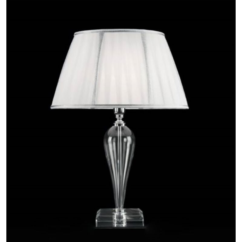 foto del prodotto lampada da tavolo ravel 32x46 cm in vetro lavorato a mano cromo