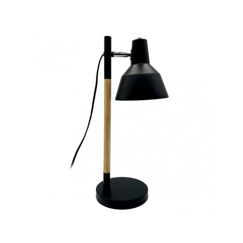 foto del prodotto lampada da tavolo regolabile e orientabile a 350 basil 1xe14 nero faggio 50x17x23 cm