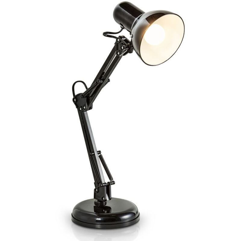 foto del prodotto lampada da tavolo retro, interruttore on off, luce orientabile, lampada da scrivania classica per l illuminazione da interno, corpo metallo, color