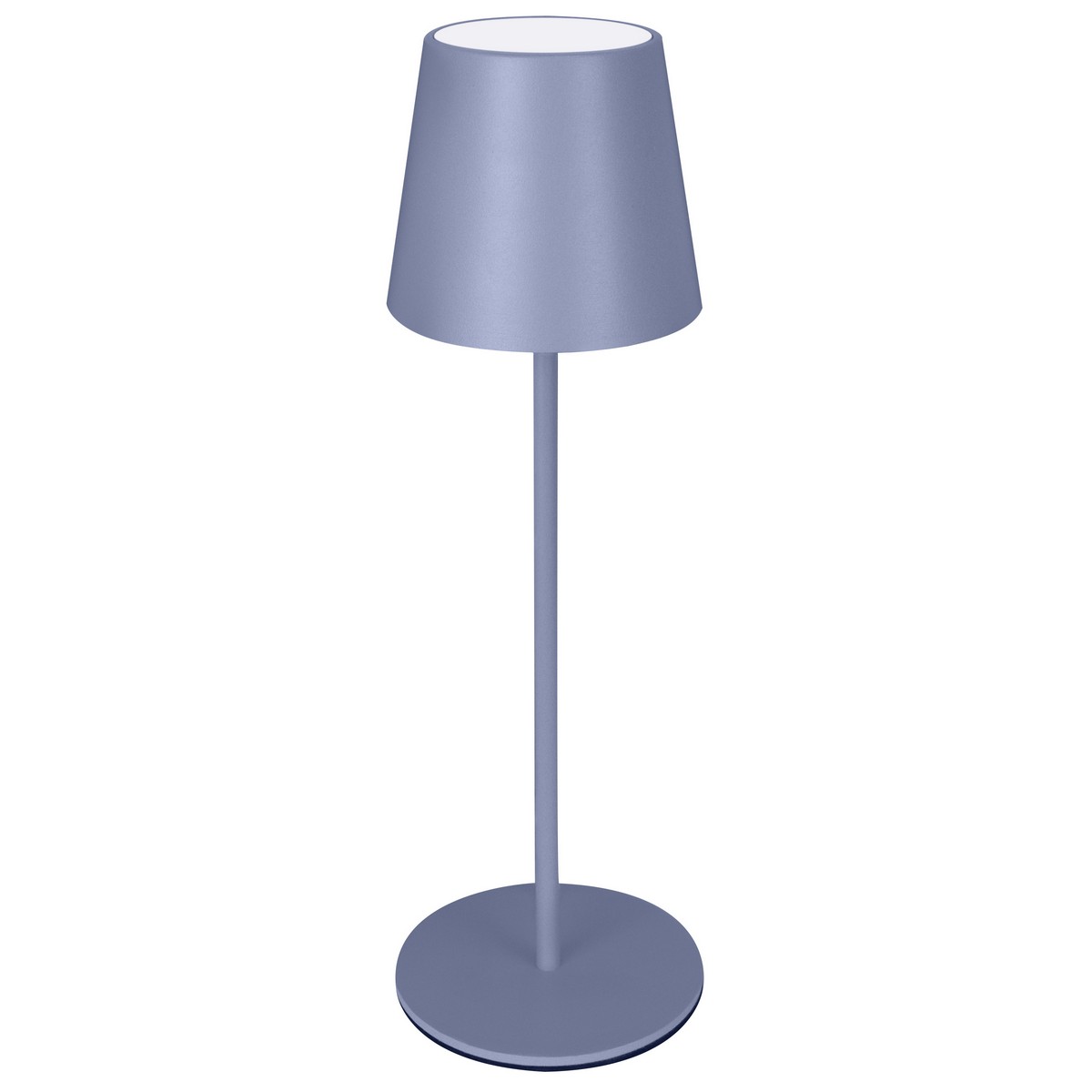 foto del prodotto lampada da tavolo ricaricabile agata, blu, metallo, 12x12x37 cm, majestic