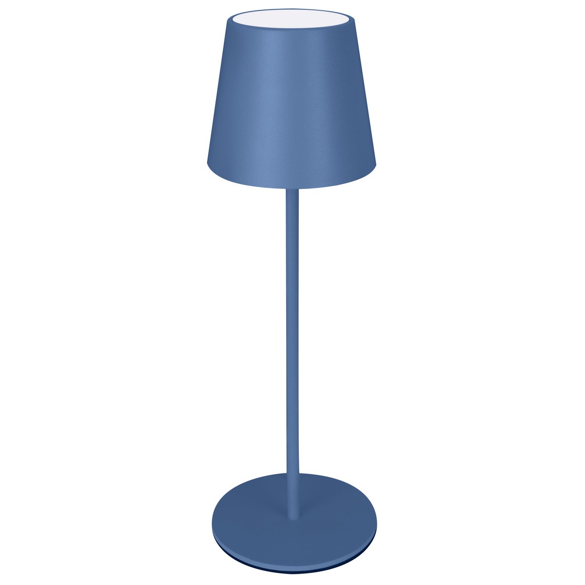 foto del prodotto lampada da tavolo ricaricabile agata, blu, metallo, 12x12x37 cm, majestic