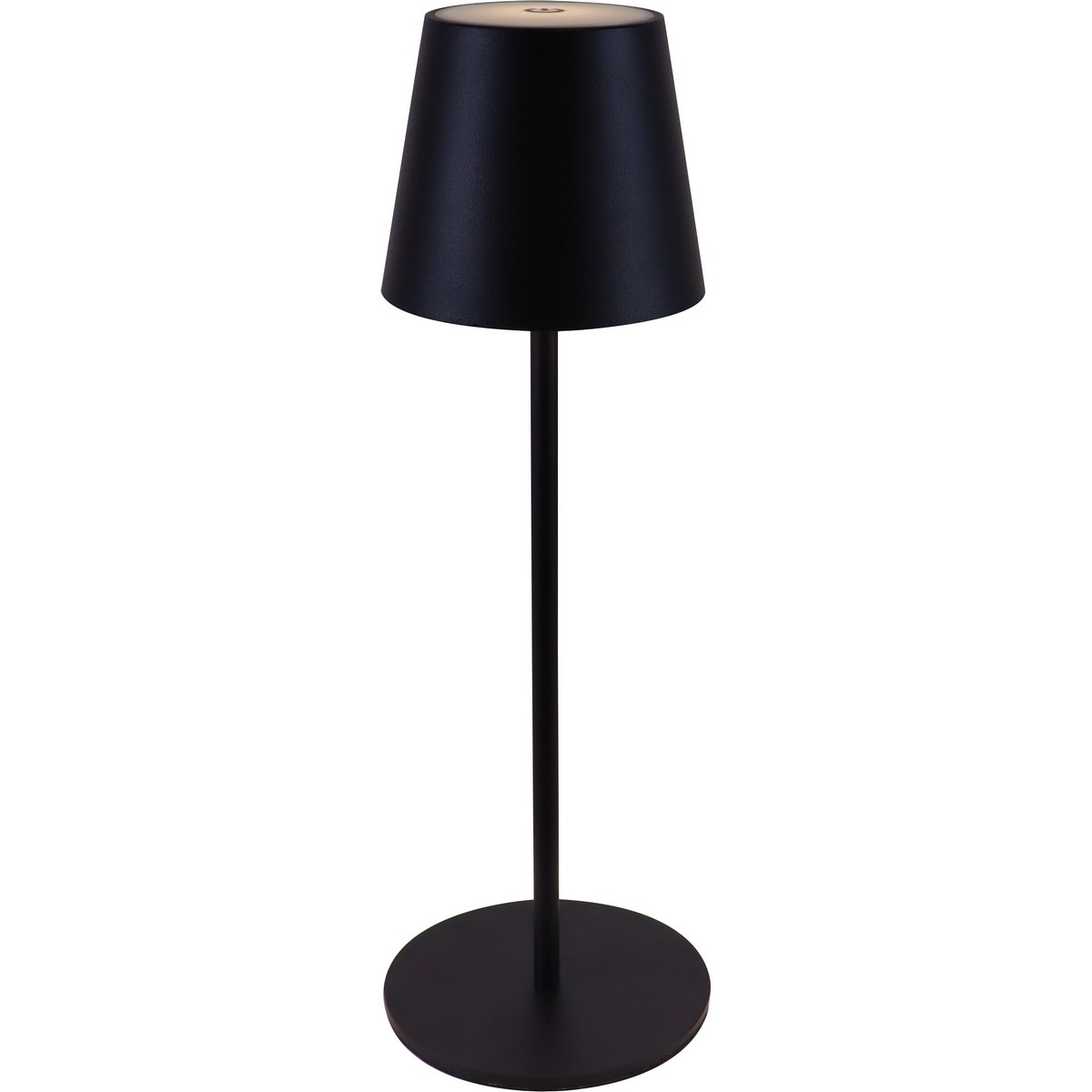 foto del prodotto lampada da tavolo ricaricabile agata, nero, metallo, 12x12x37 cm, majestic
