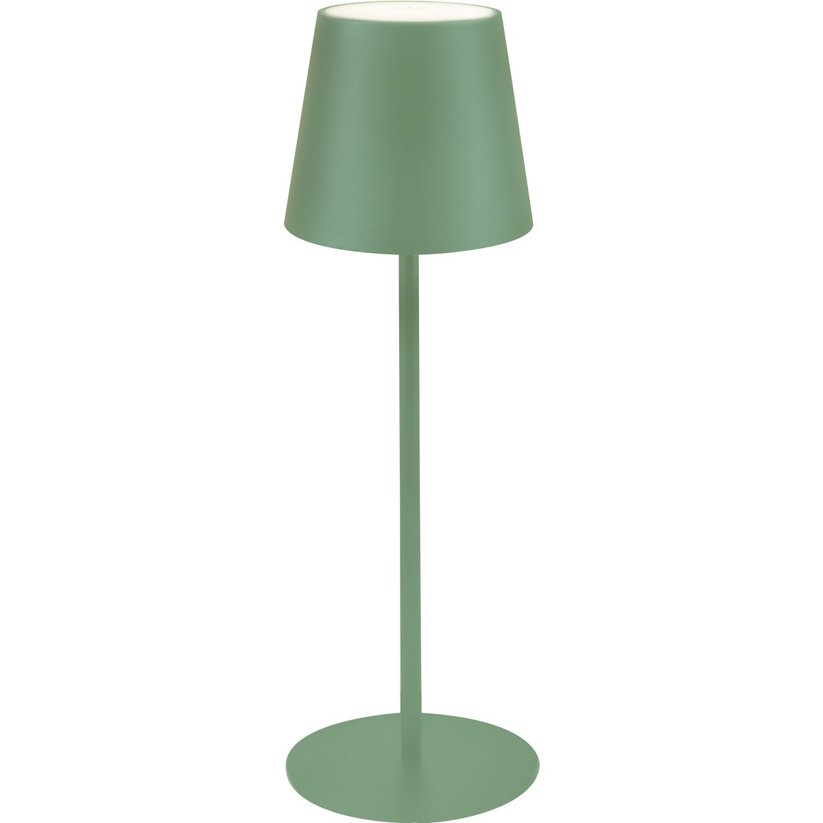 foto del prodotto lampada da tavolo ricaricabile agata, verde, metallo, 12x12x37 cm, majestic