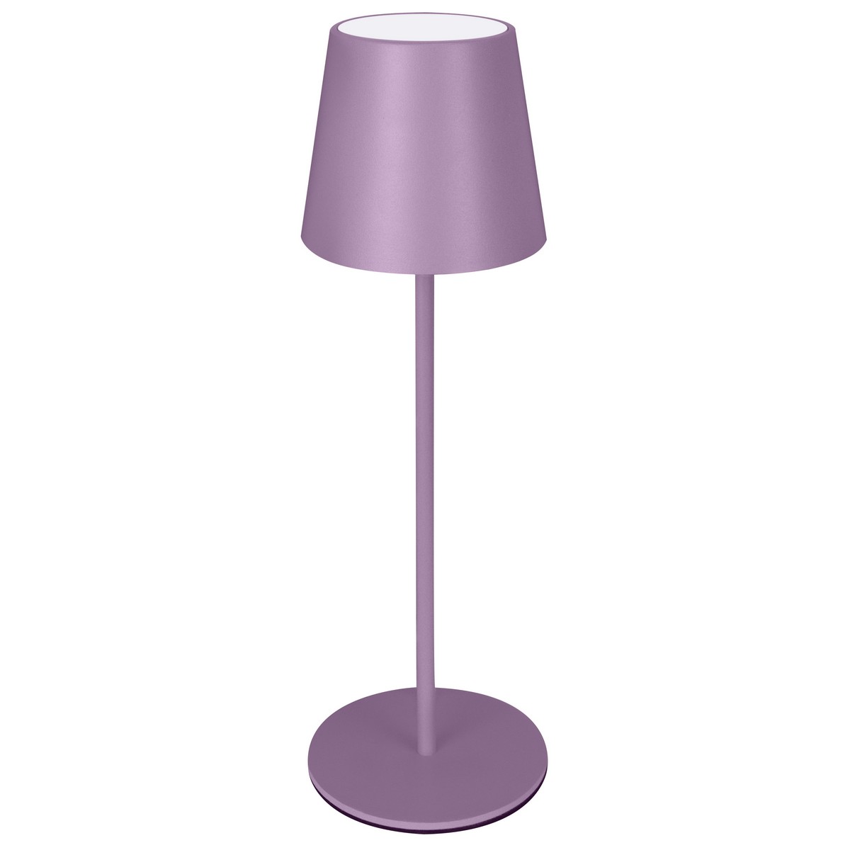foto del prodotto lampada da tavolo ricaricabile agata, viola, metallo, 12x12x37 cm, majestic