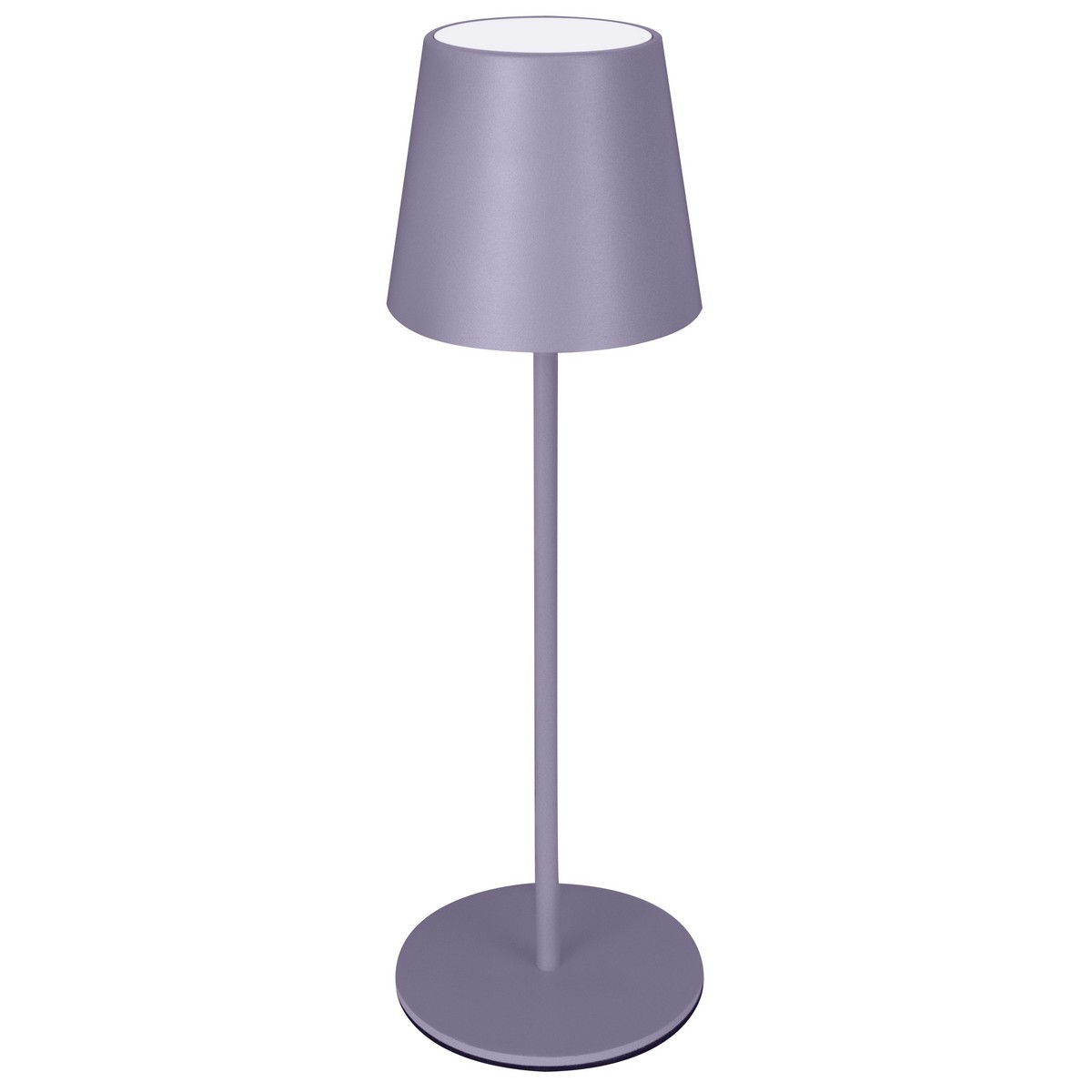 foto del prodotto lampada da tavolo ricaricabile agata, viola, metallo, 12x12x37 cm, majestic