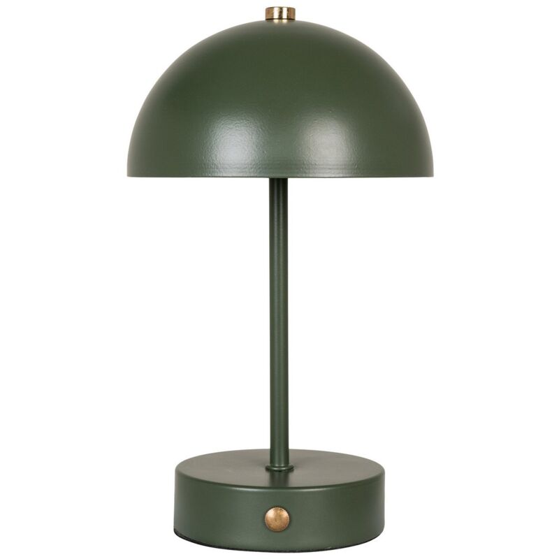 foto del prodotto lampada da tavolo ricaricabile holt, metallo, verde, 16,5x16,5x25 cm