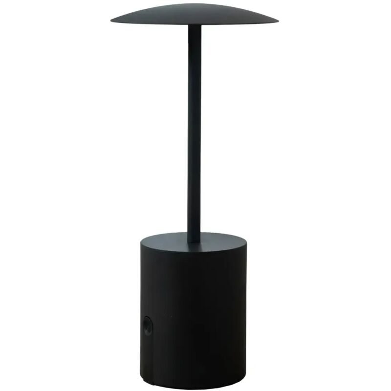 foto del prodotto lampada da tavolo ricaricabile nera con regolatore di luminosità