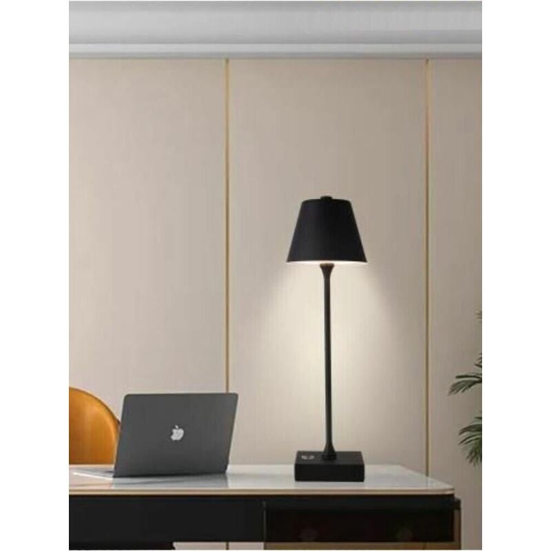foto del prodotto lampada da tavolo ricaricabile usb 3 colori luce bianca calda naturale lume 10 w