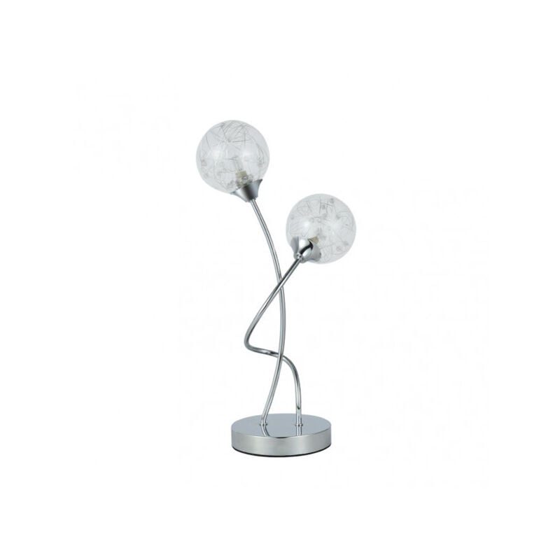 foto del prodotto lampada da tavolo rio de janeiro 2xg9 cromo 45x24x14 cm