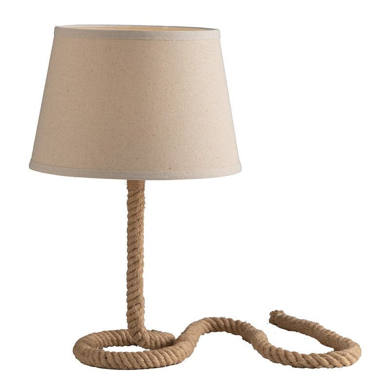 foto del prodotto lampada da tavolo rope in canapa e metallo 48 cm. 