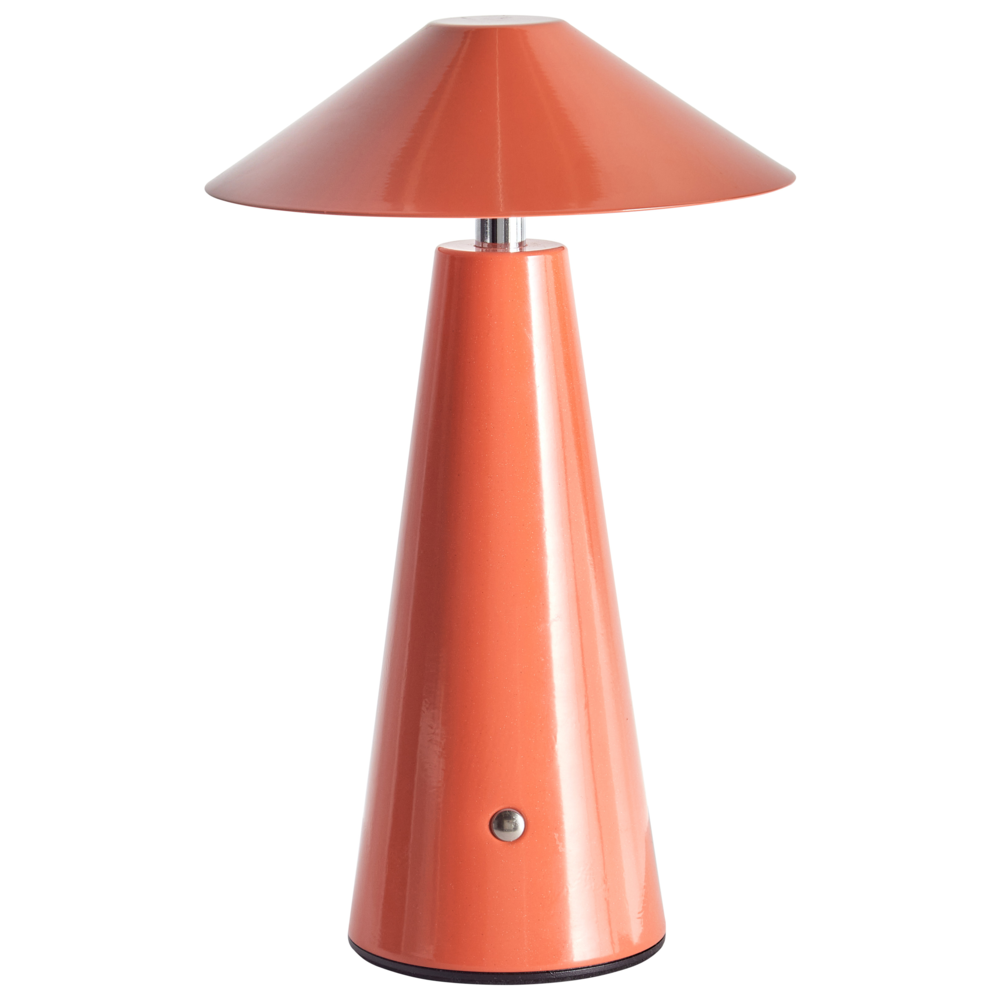 foto del prodotto lampada da tavolo rossa a led senza fili in ferro per interni fungo moderno minimalista