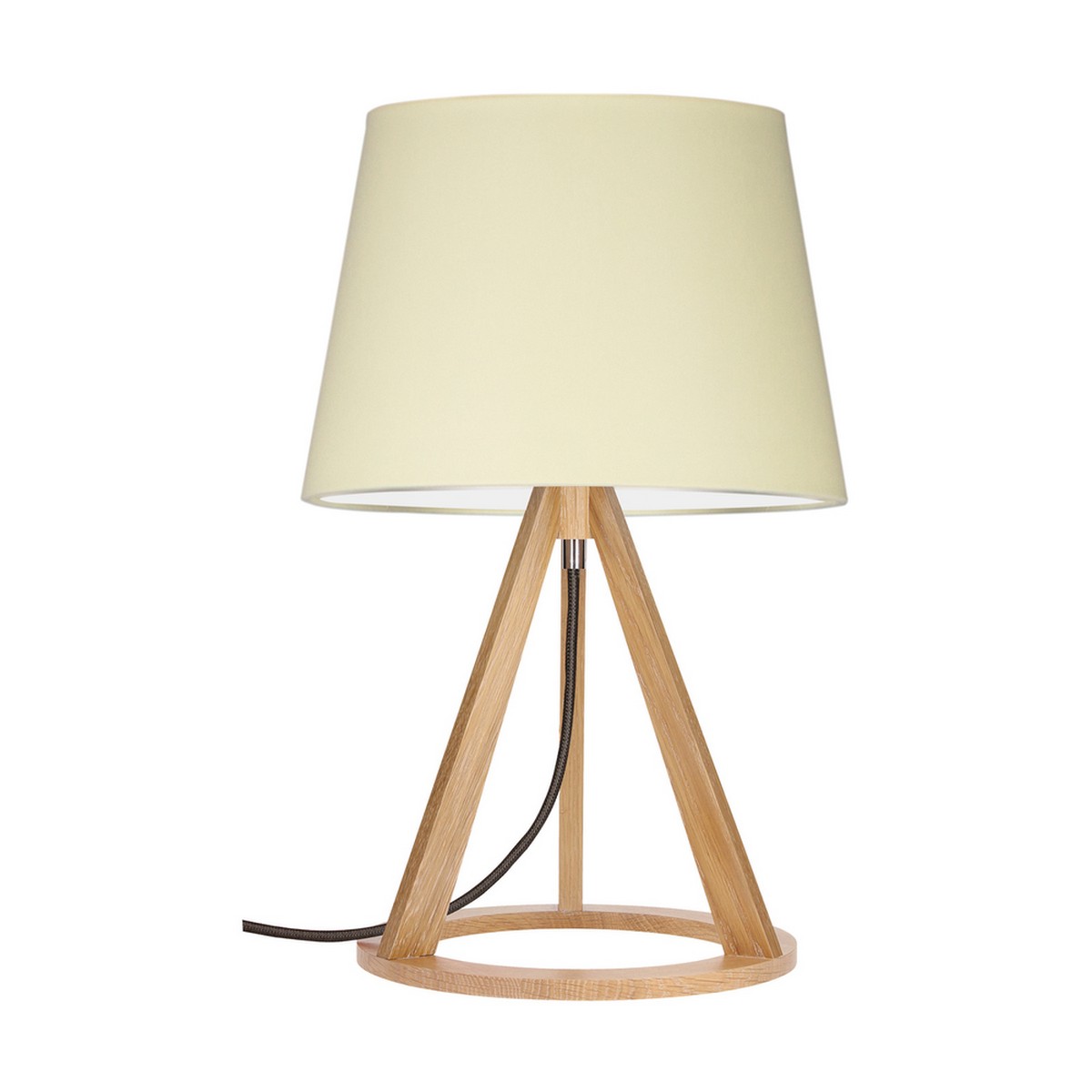 foto del prodotto lampada da tavolo sambre, legno, tessuto, marrone, beige, 30x30x49 cm