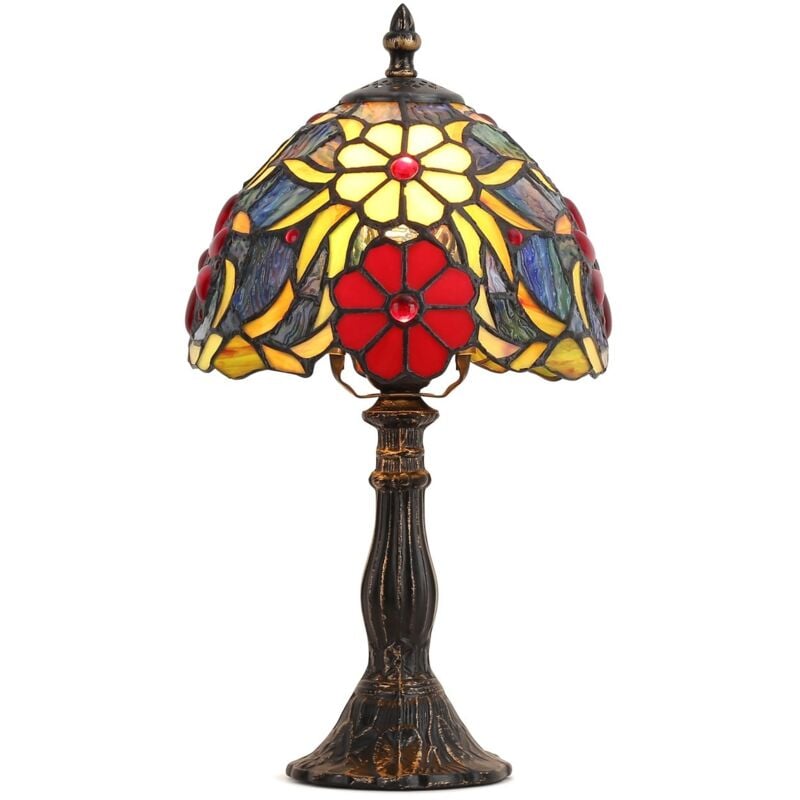foto del prodotto lampada da tavolo saura ispirazione tiffany - 20cm