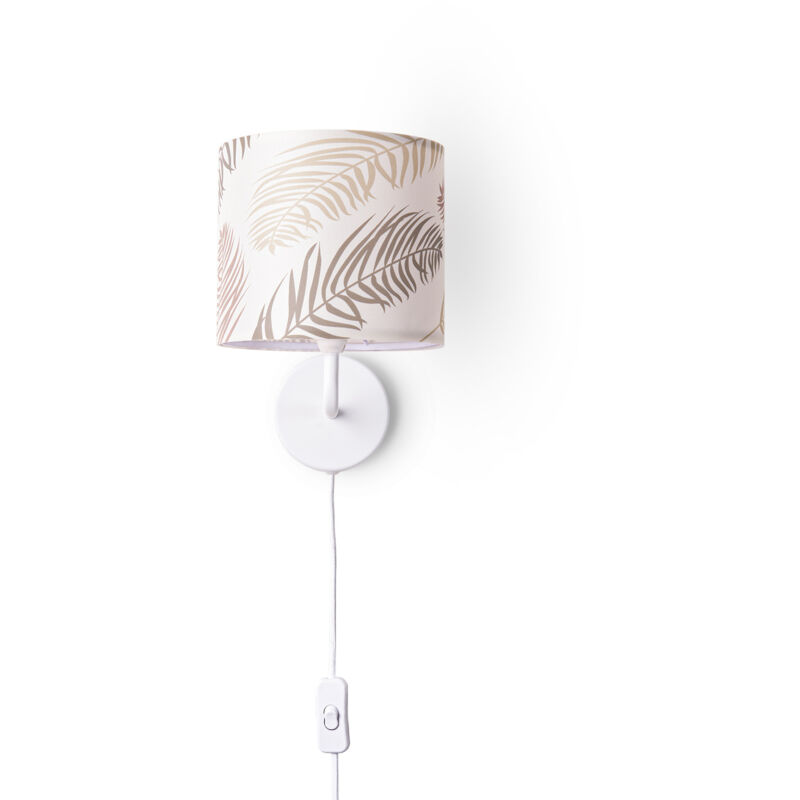 foto del prodotto lampada da tavolo scrivania lampada da parete tessuto e14 fiori jungle lampada da parete bianca, design 1 18 cm paco home