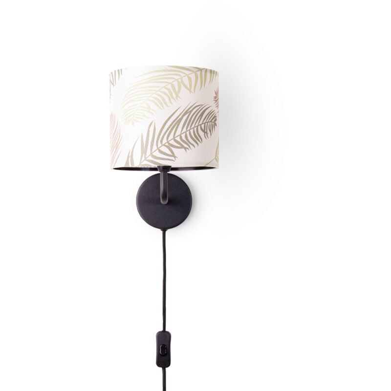 foto del prodotto lampada da tavolo scrivania lampada da parete tessuto e14 fiori jungle lampada da parete nero, design 1 18 cm paco home