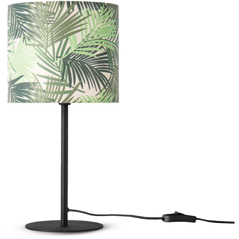 foto del prodotto lampada da tavolo scrivania lampada da parete tessuto e14 fiori jungle lampada da tavolo nero, design 3 18 cm paco home