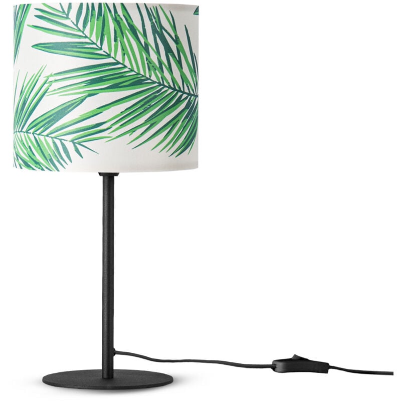 foto del prodotto lampada da tavolo scrivania lampada da parete tessuto e14 fiori jungle lampada da tavolo nero, design 4 18 cm paco home