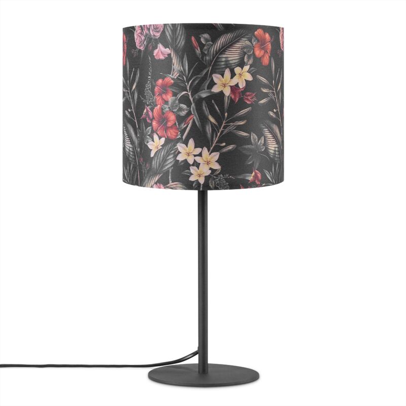 foto del prodotto lampada da tavolo scrivania lampada da parete tessuto e14 fiori jungle lampada da tavolo nero, design 5 18 cm paco home