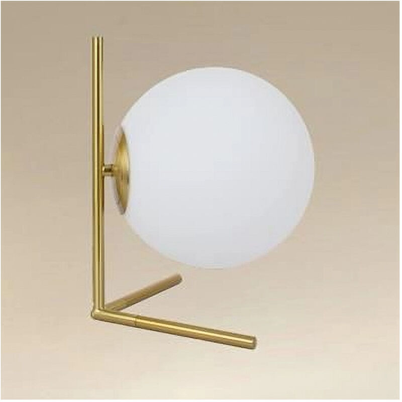 foto del prodotto lampada da tavolo scrivania ramo con sfera in vetro luce attacco e27 oro 33870 trade shop traesio
