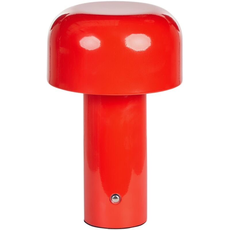 foto del prodotto lampada da tavolo senza fili in ferro rosso per interni e per esterni