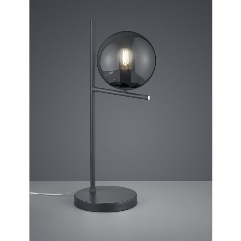 foto del prodotto lampada da tavolo sfera vetro fum antracite 1xe14 pure trio lighting
