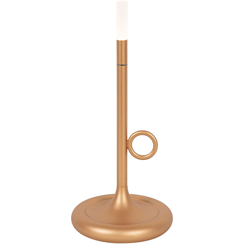 foto del prodotto lampada da tavolo sjarel design alluminio,plastico oro oblungo non sostituibile led max. 1 x 1 watt qazqa