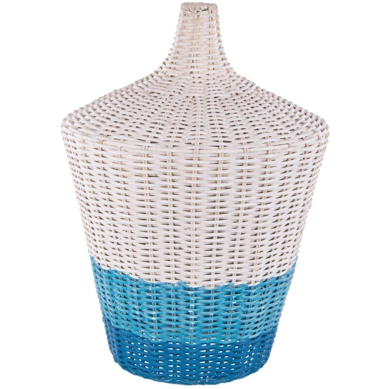 foto del prodotto lampada da tavolo sky rattan blu azzurro in metallo e rattan