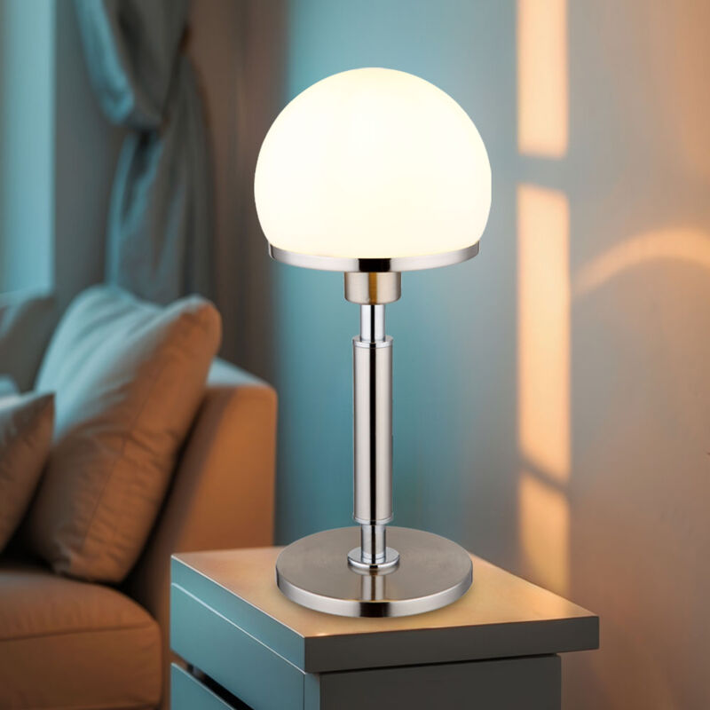 foto del prodotto lampada da tavolo soggiorno lampada da comodino lampada a fungo design color ottone, vetro metallo, 1x attacco e27, dxh 18x40 cm