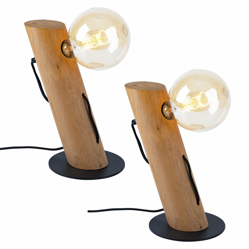 foto del prodotto lampada da tavolo, soggiorno, lampada in legno, lampada da comodino, lampada da comodino, casa di campagna, interruttore a cavo, eucalipto in