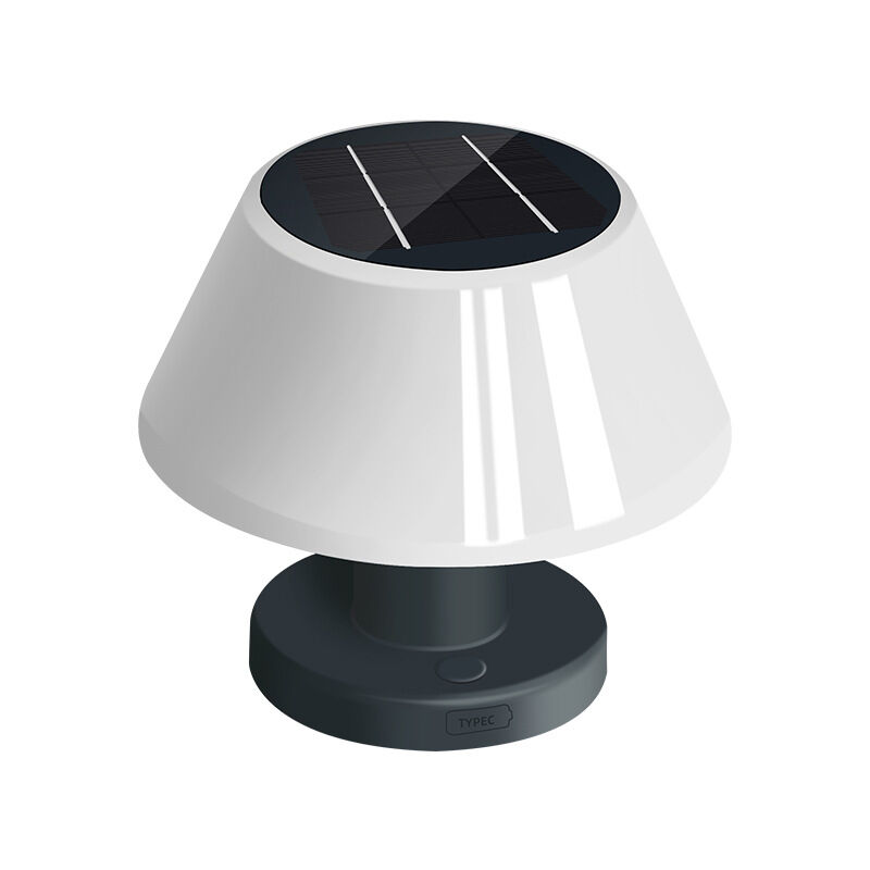 foto del prodotto lampada da tavolo solare, lampada da tavolo wireless per esterni, batteria ricaricabile, regolabile 4500k, impermeabile ip44, lampada solare per