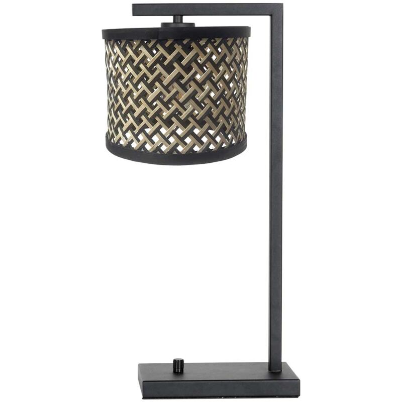foto del prodotto lampada da tavolo stang nero bamb metallo steinhauer